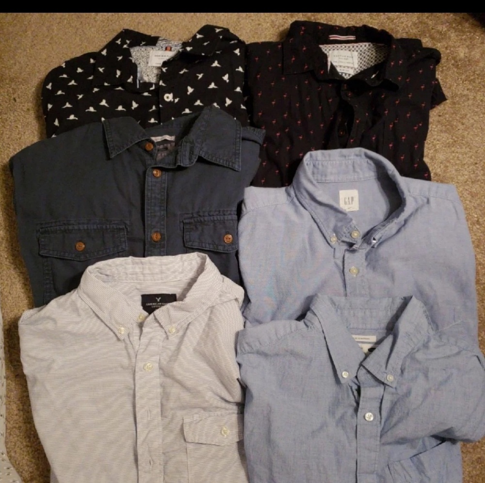 Short sleeve mens button down bundle